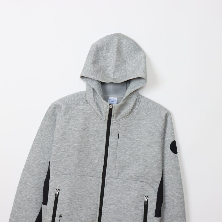 テックウィーブ 3LS ジップフーデッドスウェットシャツ (C3-AG102)