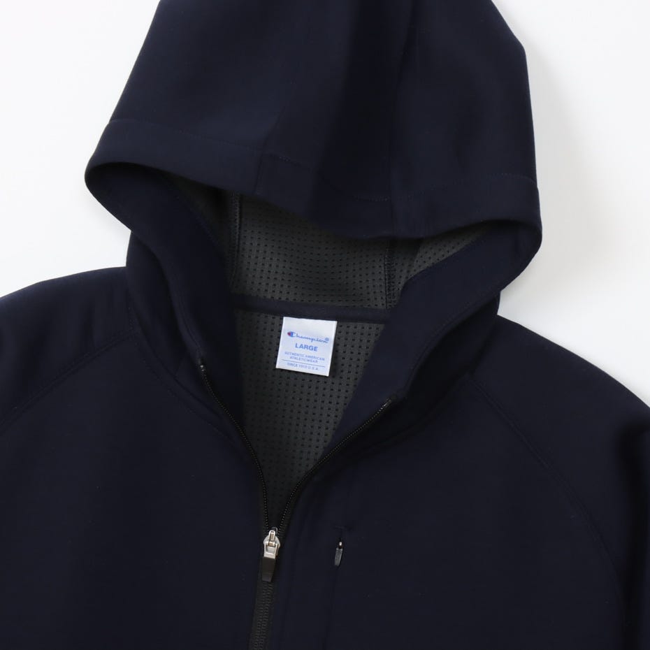 テックウィーブ 3LS ジップフーデッドスウェットシャツ (C3-AG102)
