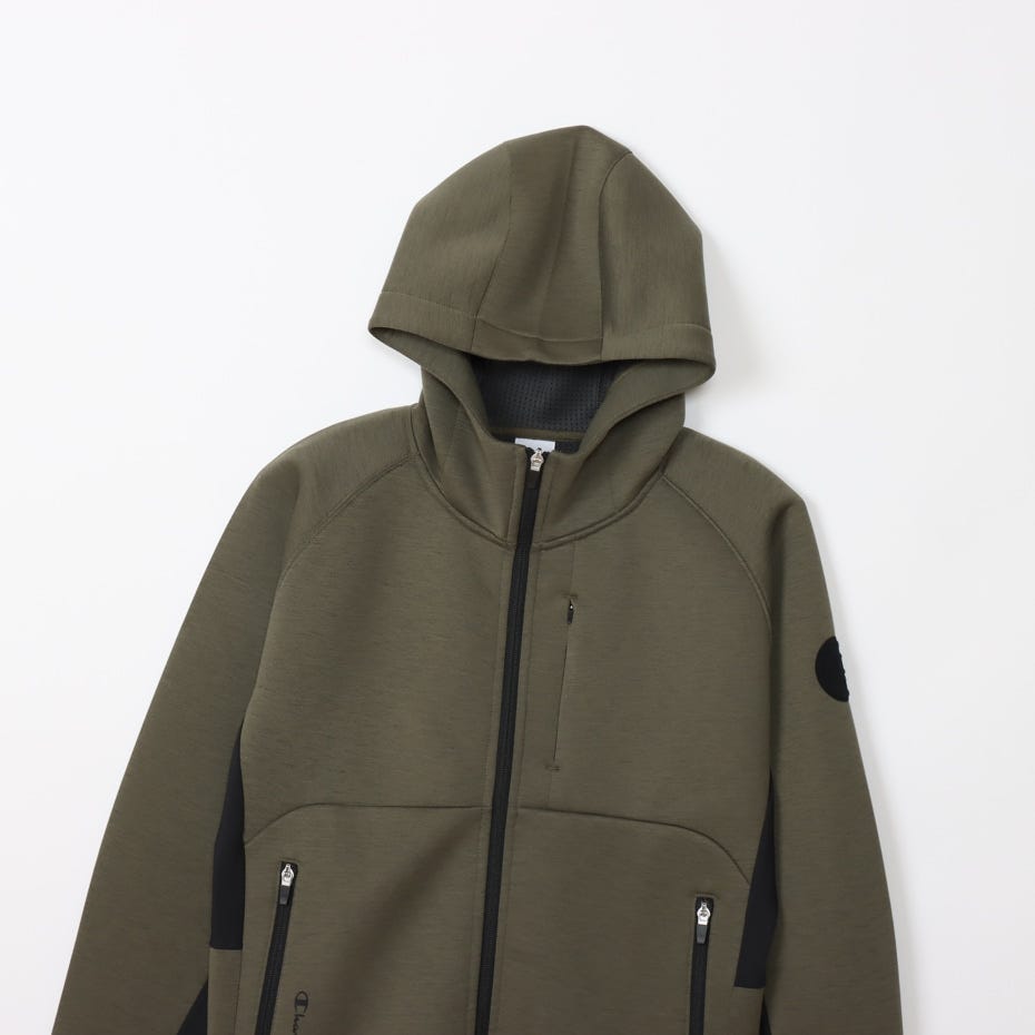 テックウィーブ 3LS ジップフーデッドスウェットシャツ (C3-AG102)