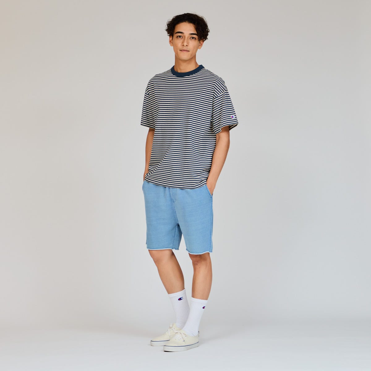 ボーダーショートスリーブTシャツ (C3-B328)