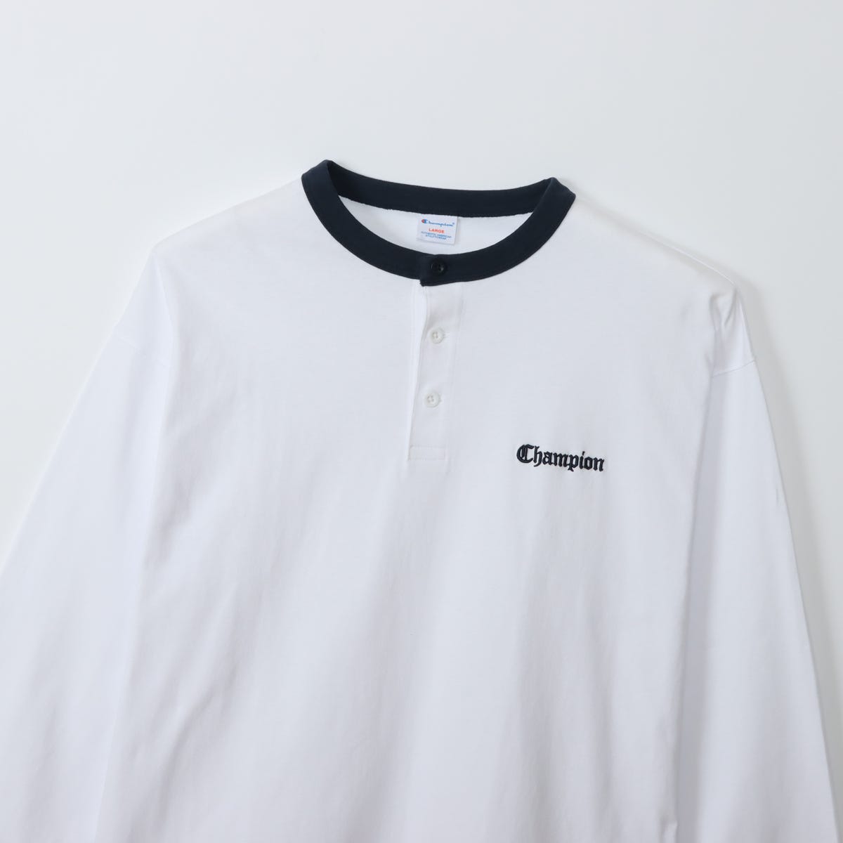 ロングスリーブヘンリーネックTシャツ (C3-B405)