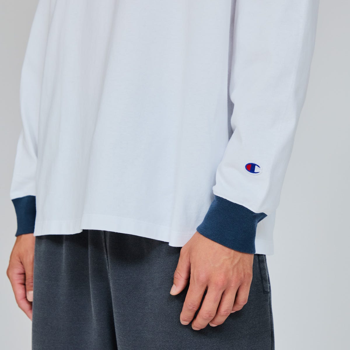 ロングスリーブヘンリーネックTシャツ (C3-B405)