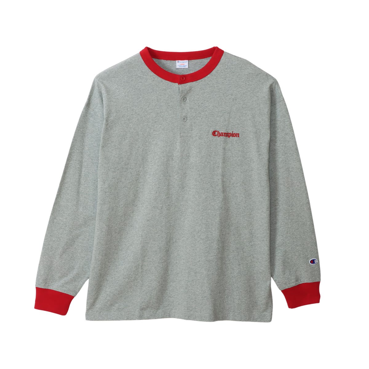 ロングスリーブヘンリーネックTシャツ (C3-B405)