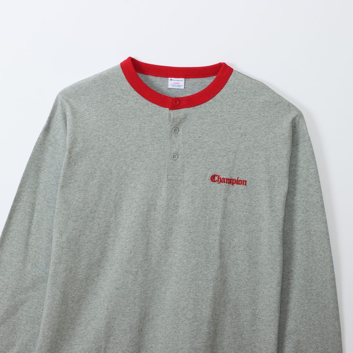ロングスリーブヘンリーネックTシャツ (C3-B405)