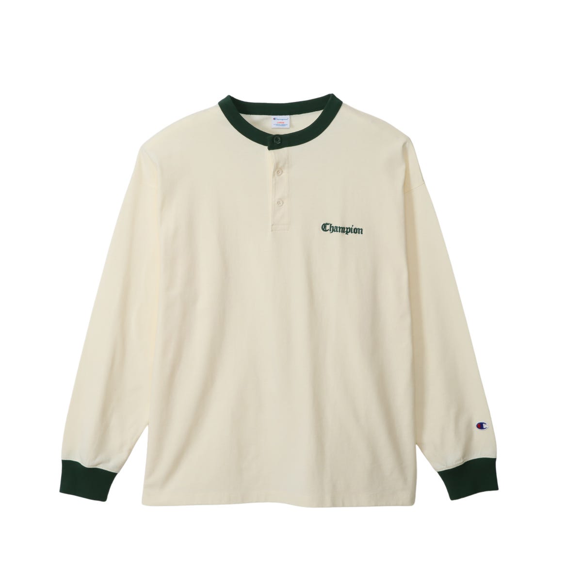 ロングスリーブヘンリーネックTシャツ (C3-B405)