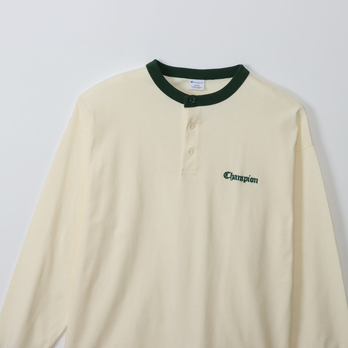 ロングスリーブヘンリーネックTシャツ (C3-B405)