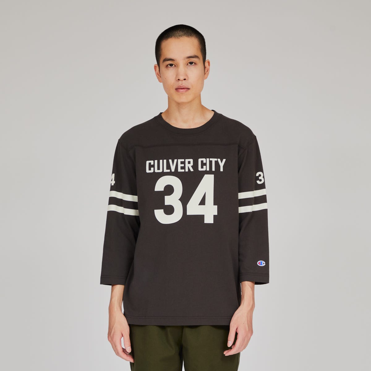 3/4 スリーブフットボールTシャツ (C3-B412)