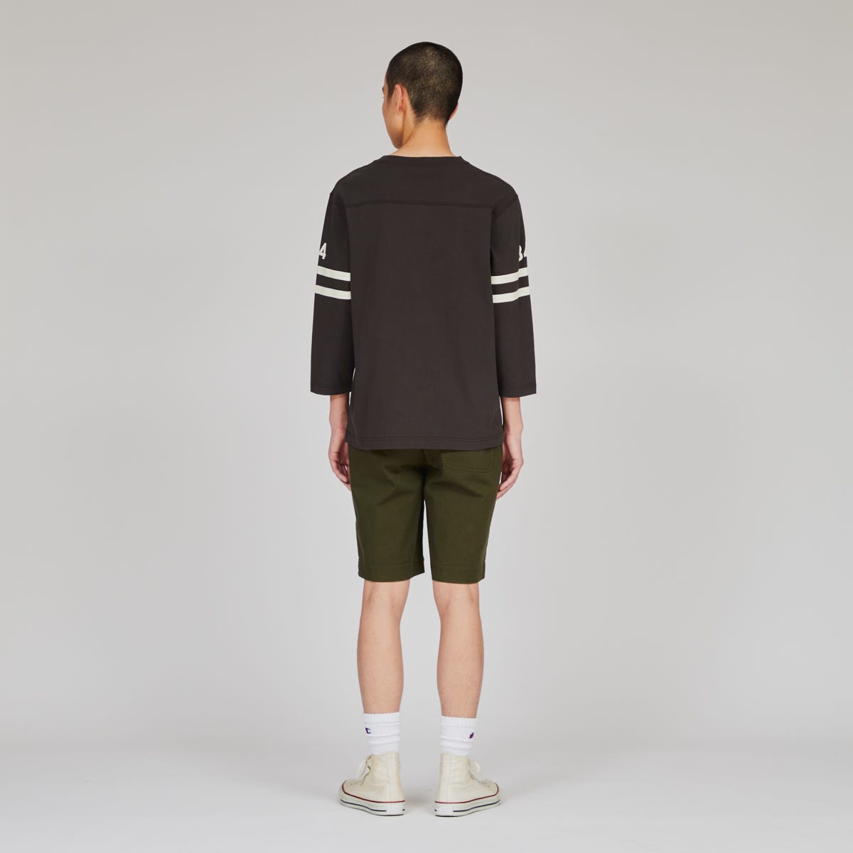 3/4 スリーブフットボールTシャツ (C3-B412)