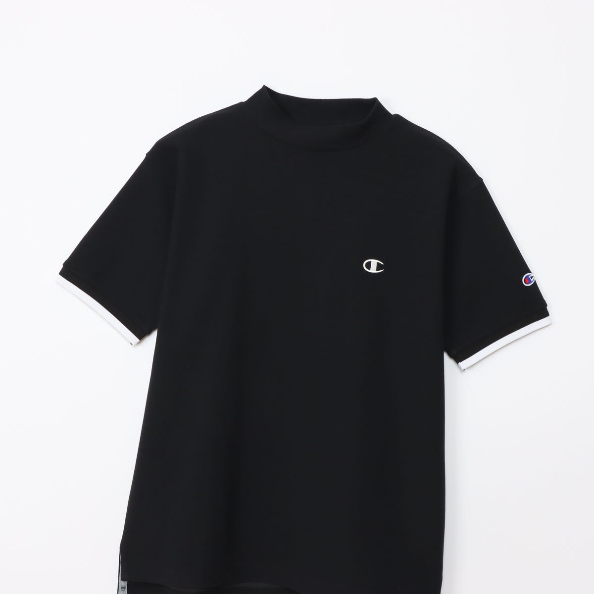 ショートスリーブモックネックシャツ