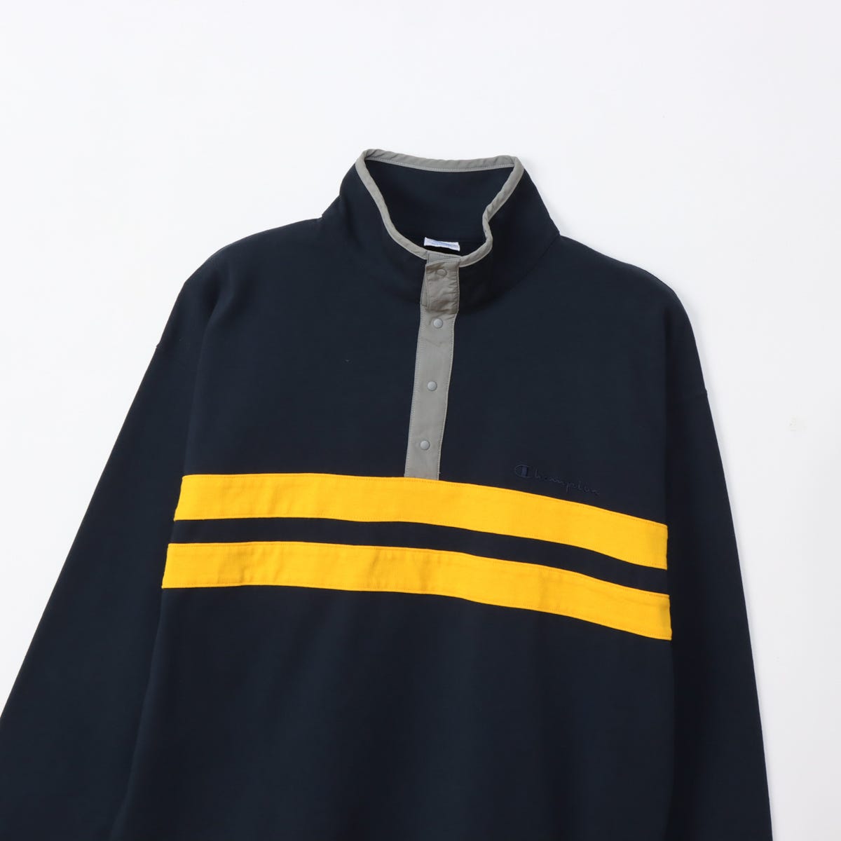 ハーフスナップロングスリーブTシャツ (C3-C413)