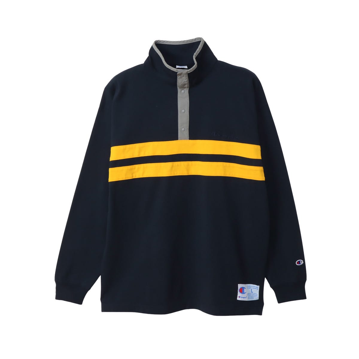 ハーフスナップロングスリーブTシャツ (C3-C413)