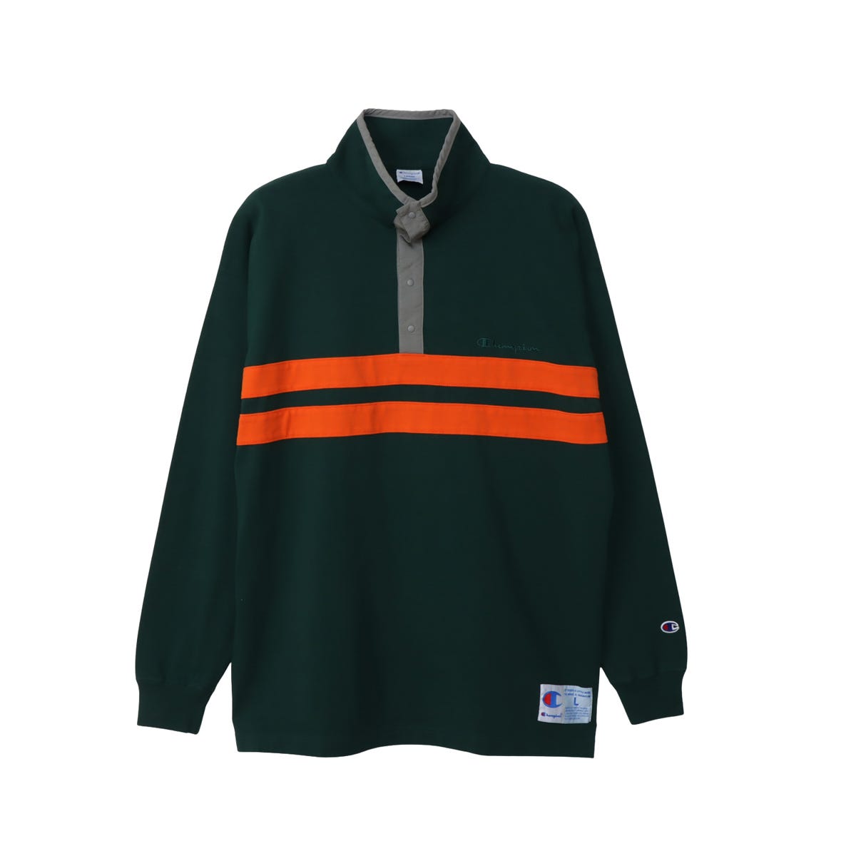ハーフスナップロングスリーブTシャツ (C3-C413)