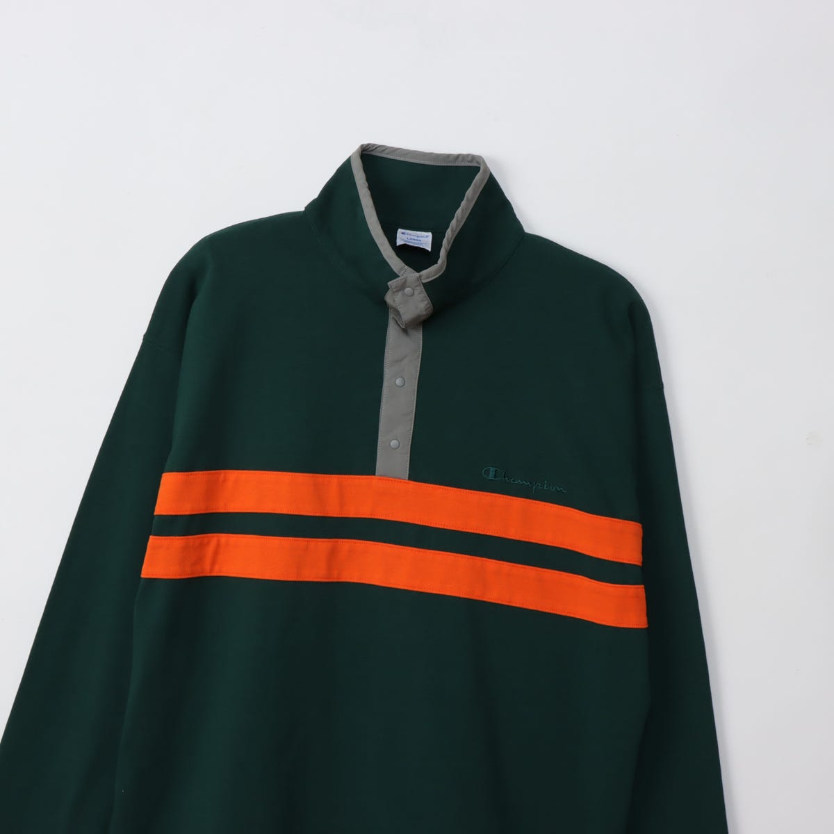 ハーフスナップロングスリーブTシャツ (C3-C413)