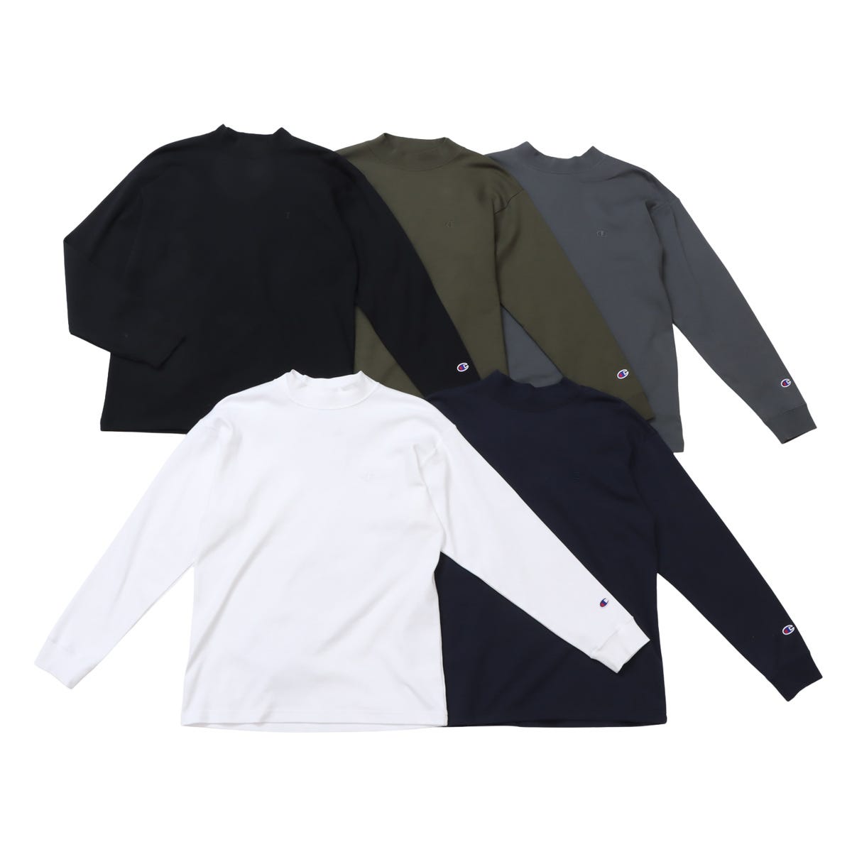 モックネックロングスリーブTシャツ (C3-C427)
