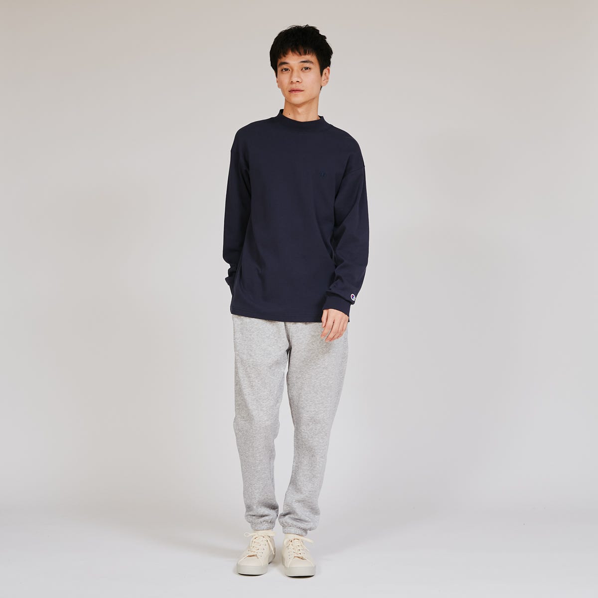 モックネックロングスリーブTシャツ (C3-C427)