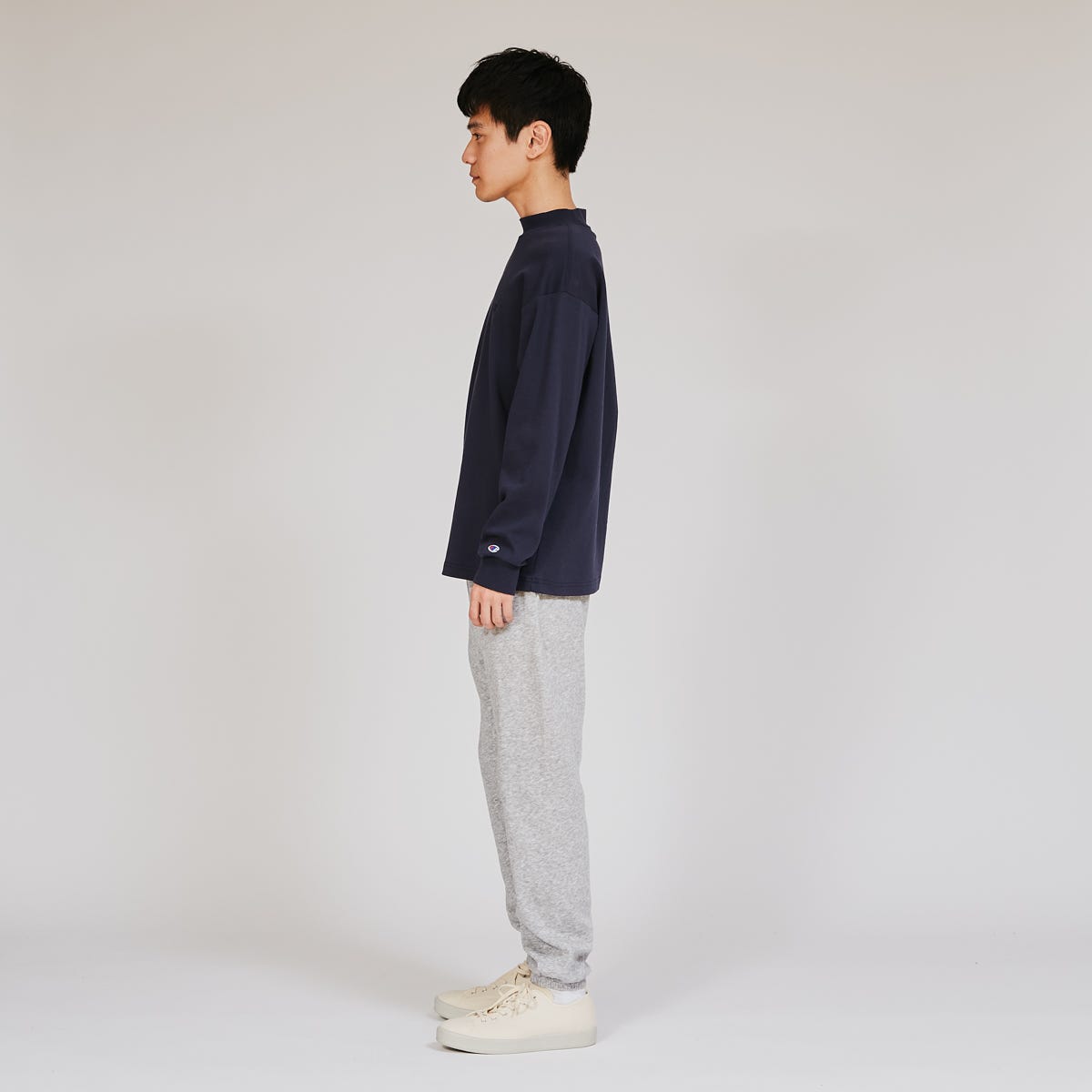 モックネックロングスリーブTシャツ (C3-C427)