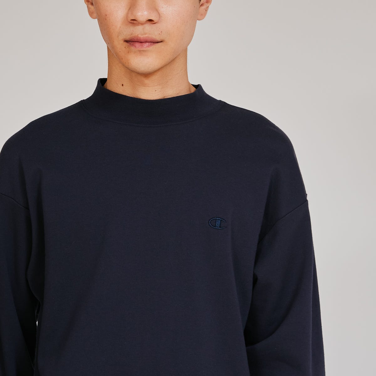 モックネックロングスリーブTシャツ (C3-C427)