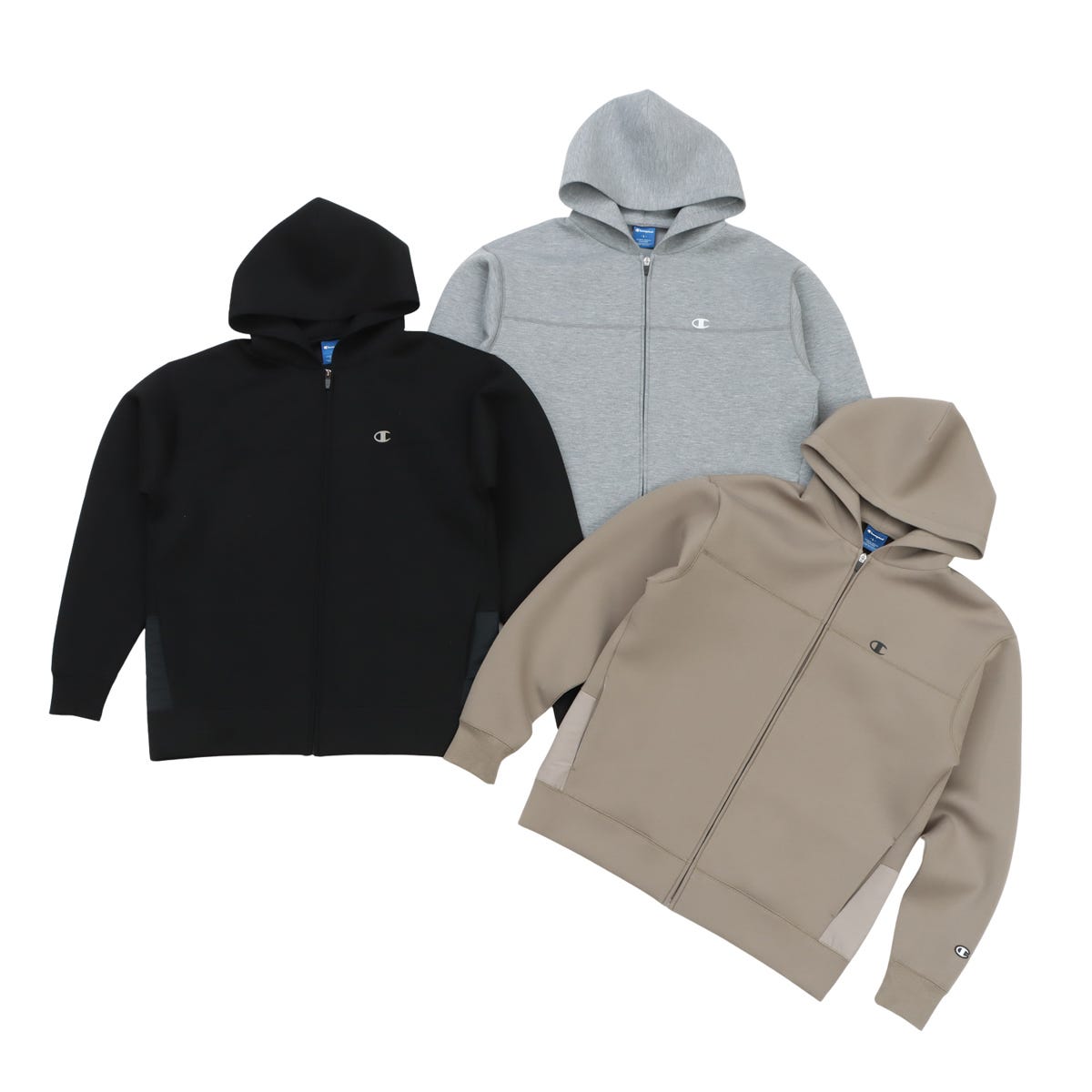 テックウィーブ 3LS ジップフーデッドスウェットシャツ