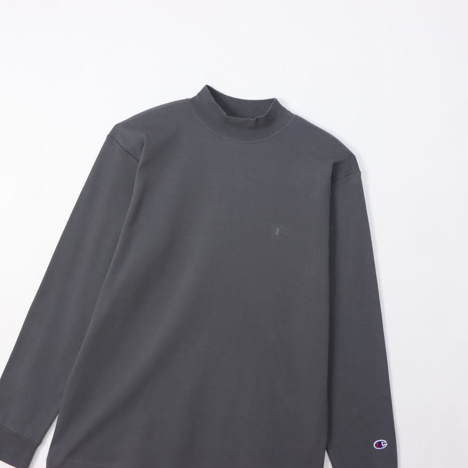 モックネックロングスリーブTシャツ (C3-Y434)