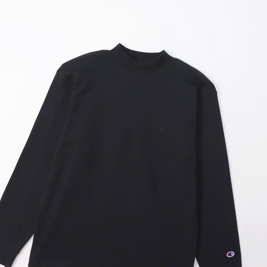 モックネックロングスリーブTシャツ (C3-Y434)