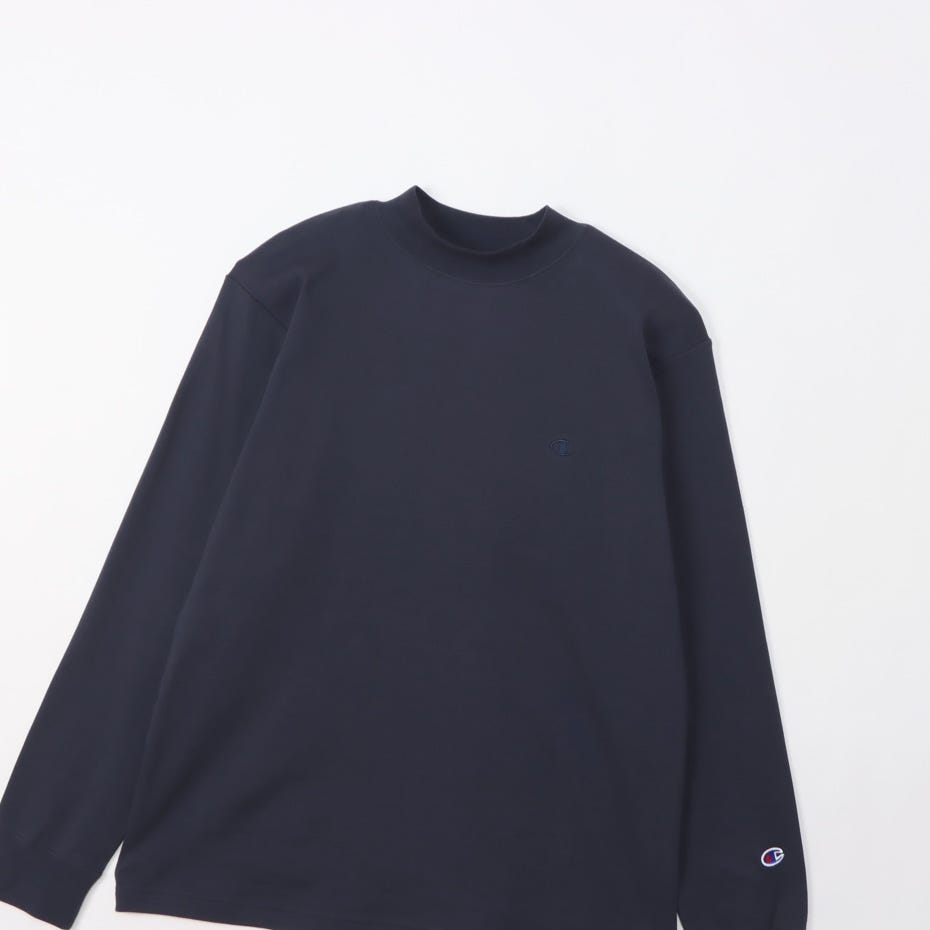 モックネックロングスリーブTシャツ (C3-Y434)