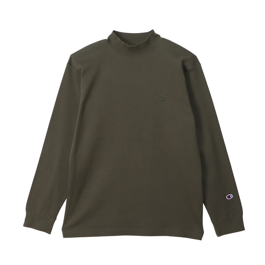 モックネックロングスリーブTシャツ (C3-Y434)