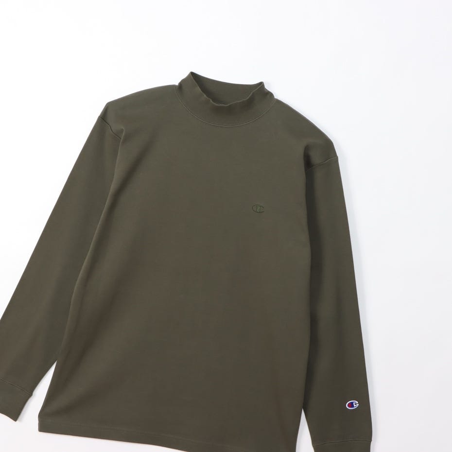モックネックロングスリーブTシャツ (C3-Y434)