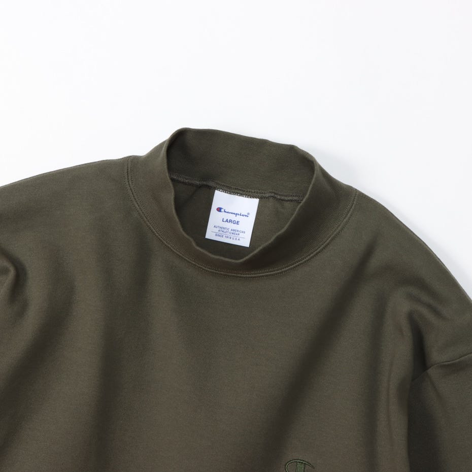 モックネックロングスリーブTシャツ (C3-Y434)