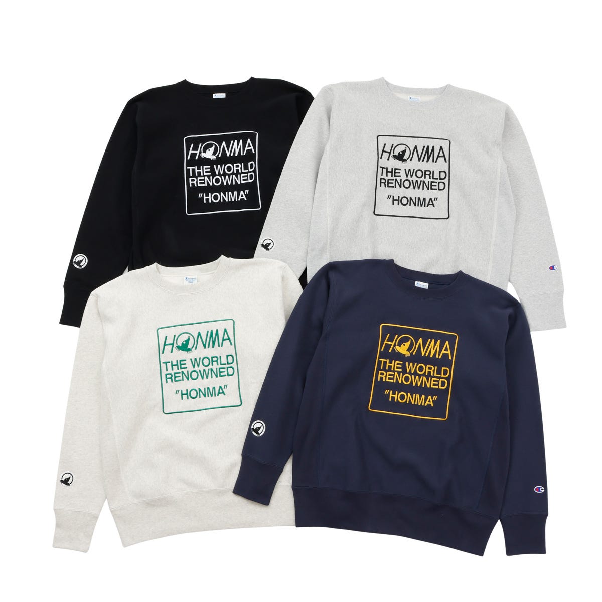 【キャンペーン対象外】Champion × HONMA リバースウィーブ(R) クルーネックスウェットシャツ(C8-C044)