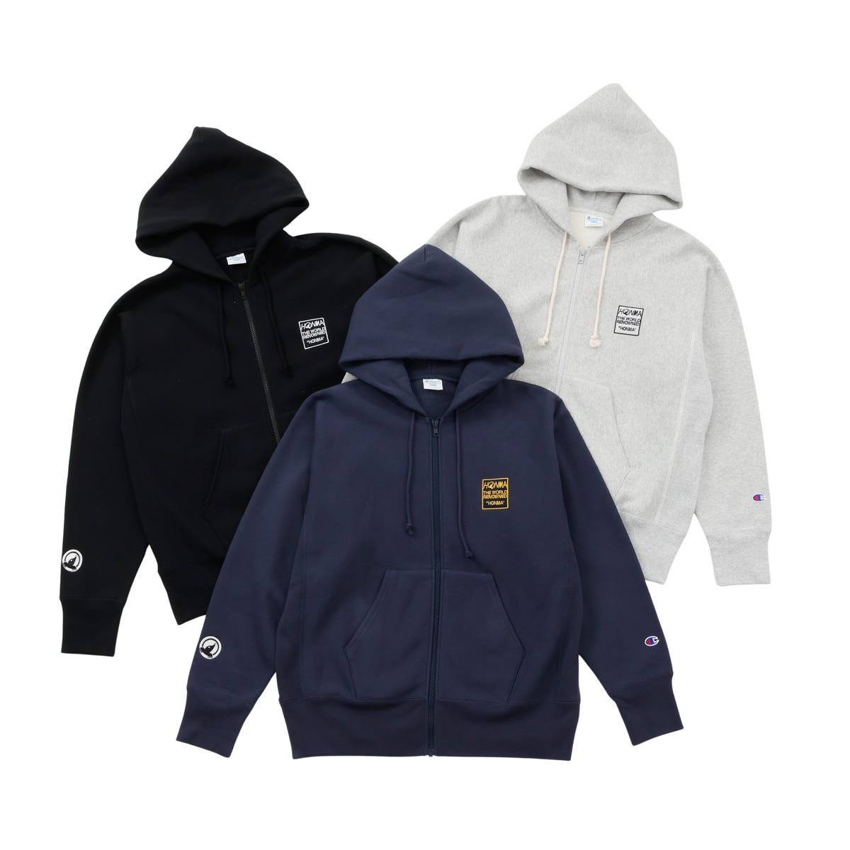 【キャンペーン対象外】Champion × HONMA リバースウィーブ(R) ジップフーデッドスウェットシャツ(C8-C131)