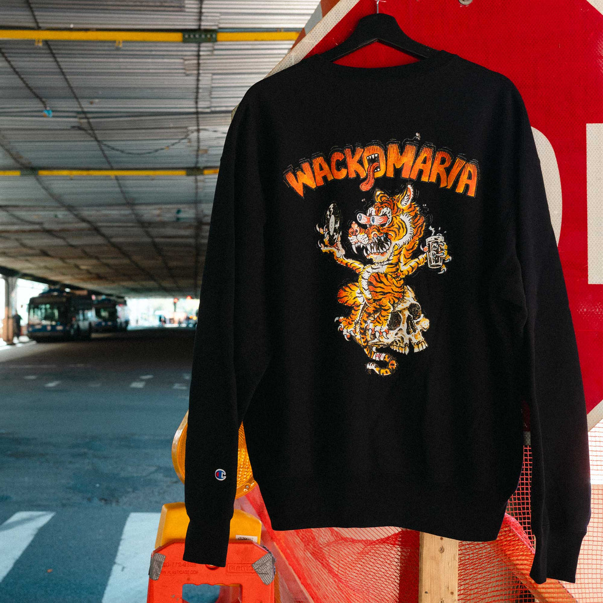 Champion × WACKO MARIA リバースウィーブ(R) クルーネックスウェットシャツ (C8-E042)