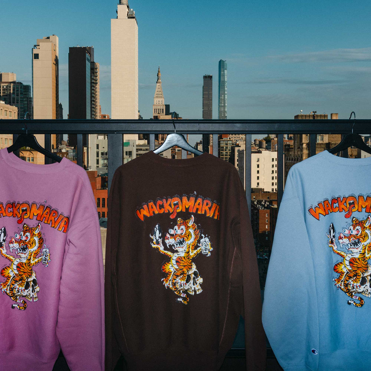 Champion × WACKO MARIA リバースウィーブ(R) クルーネックスウェットシャツ (C8-E042)