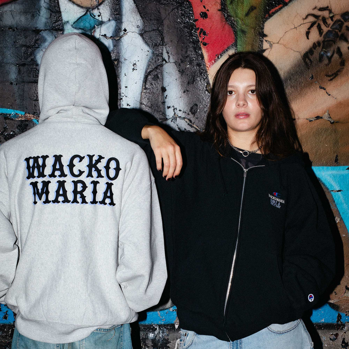 Champion × WACKO MARIA リバースウィーブ(R) ジップフーデッドスウェットシャツ (C8-E128)