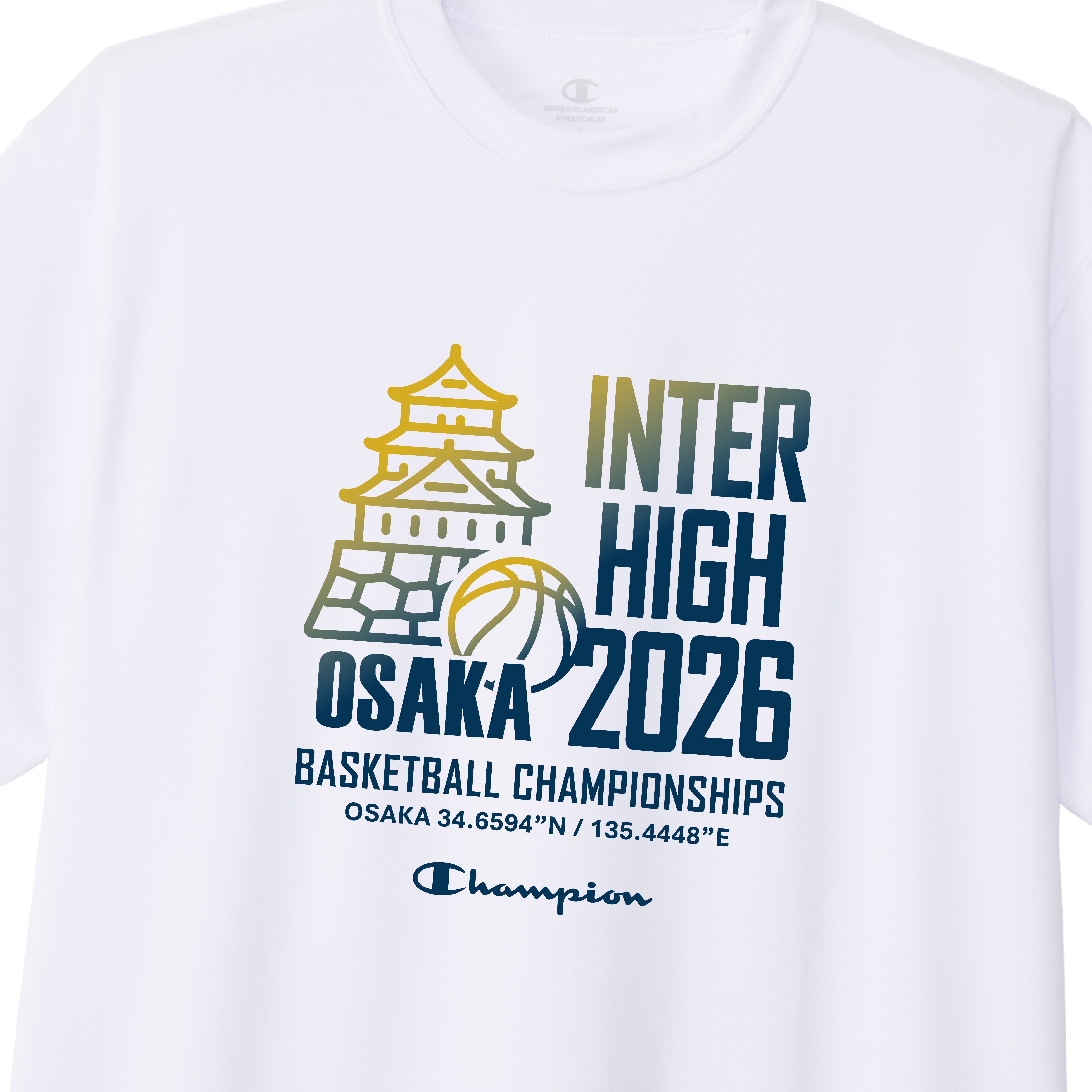 大阪府 インターハイ2026 バスケットボール競技 Tシャツ (C8-EB302)