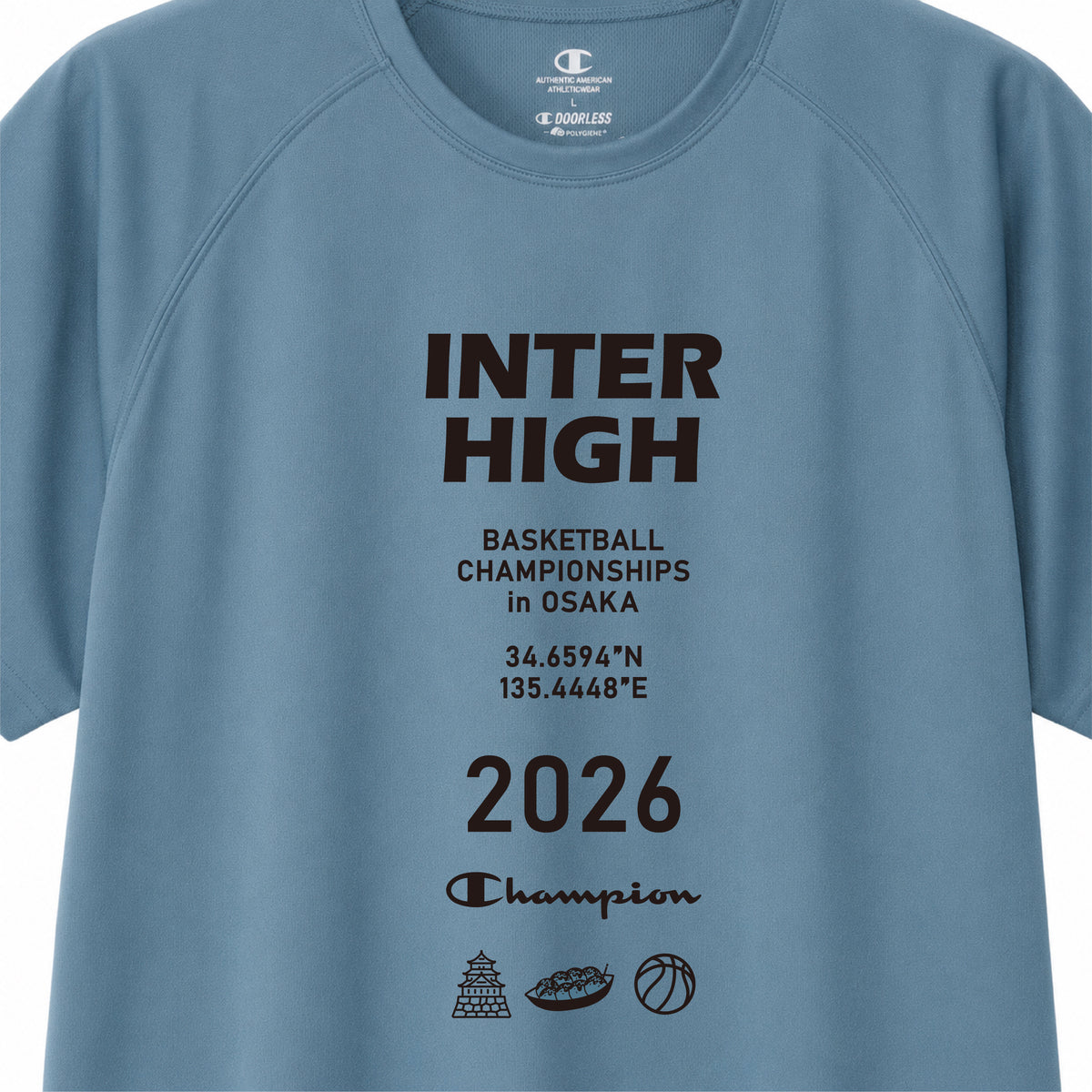 大阪府 インターハイ2026 バスケットボール競技 Tシャツ (C8-EB303)