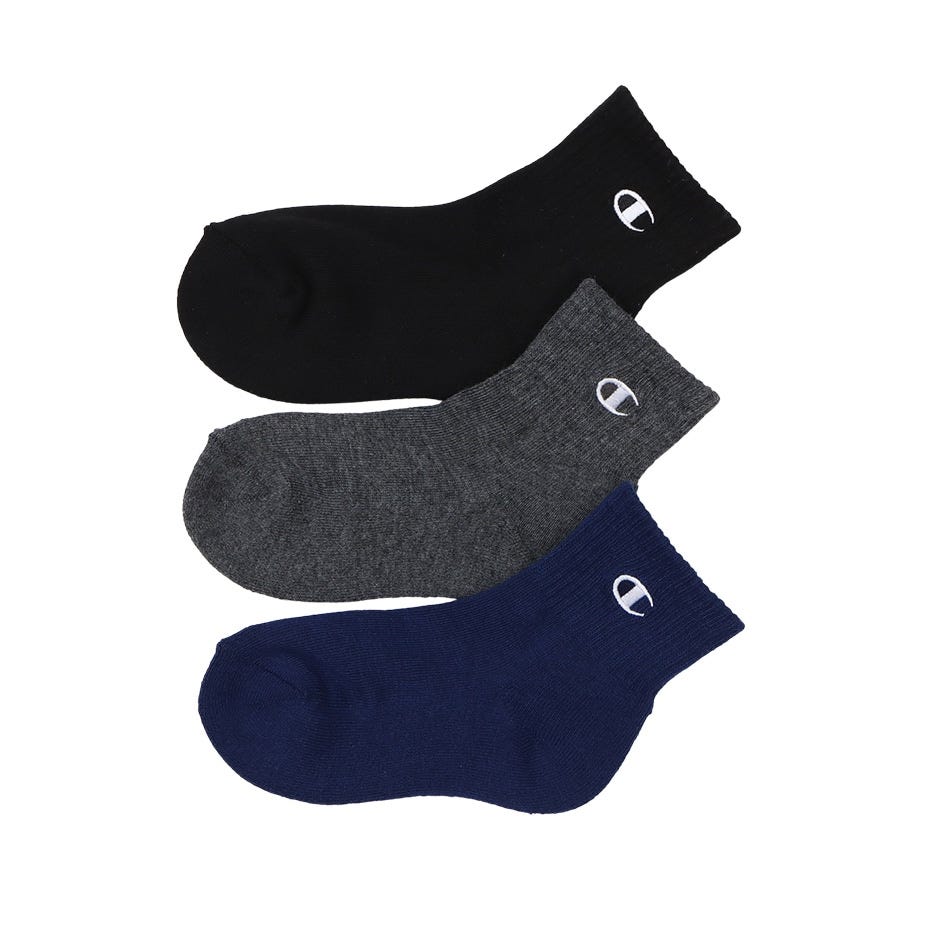 キッズ 3足組 ショートレングスソックス【ハーフパイル】 (CBSCY302)