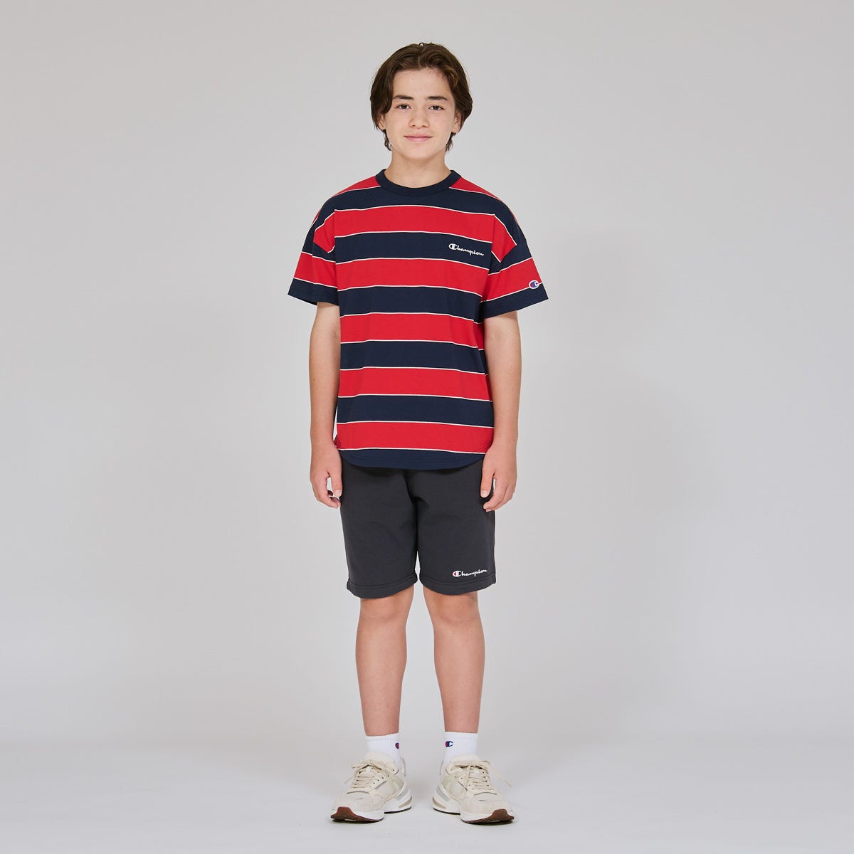 キッズ ボーダーショートスリーブTシャツ (CK-D323)