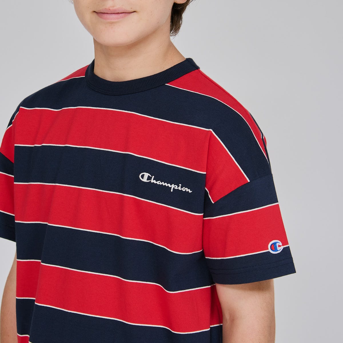 キッズ ボーダーショートスリーブTシャツ (CK-D323)