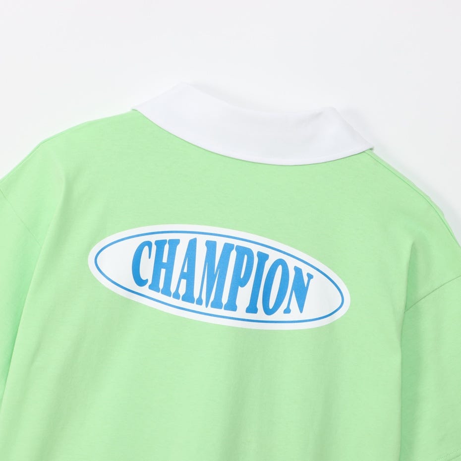 ブイネックネックポロシャツ