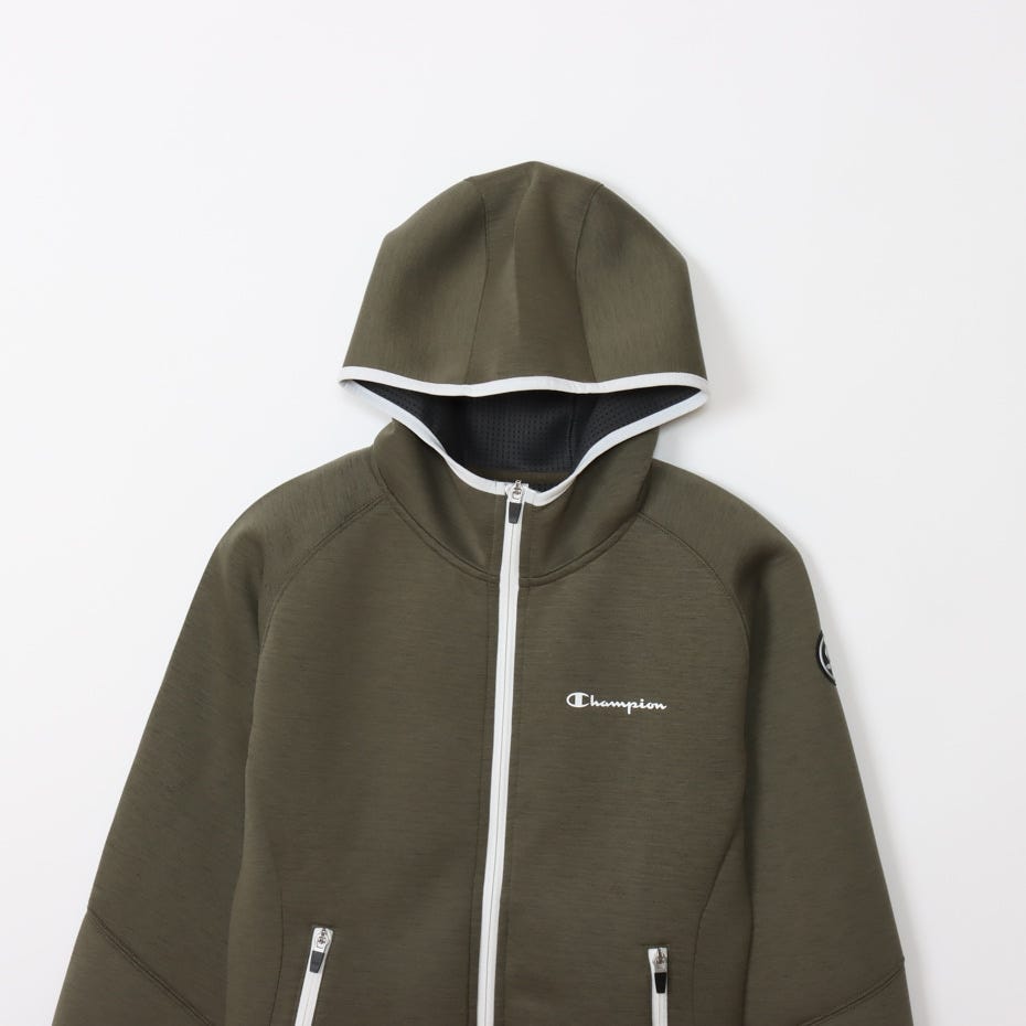 テックウィーブ 3LS ジップフーデッドスウェットシャツ