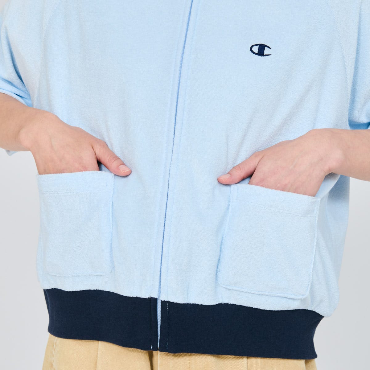 ジップショートスリーブカーディガン (CW-D307)