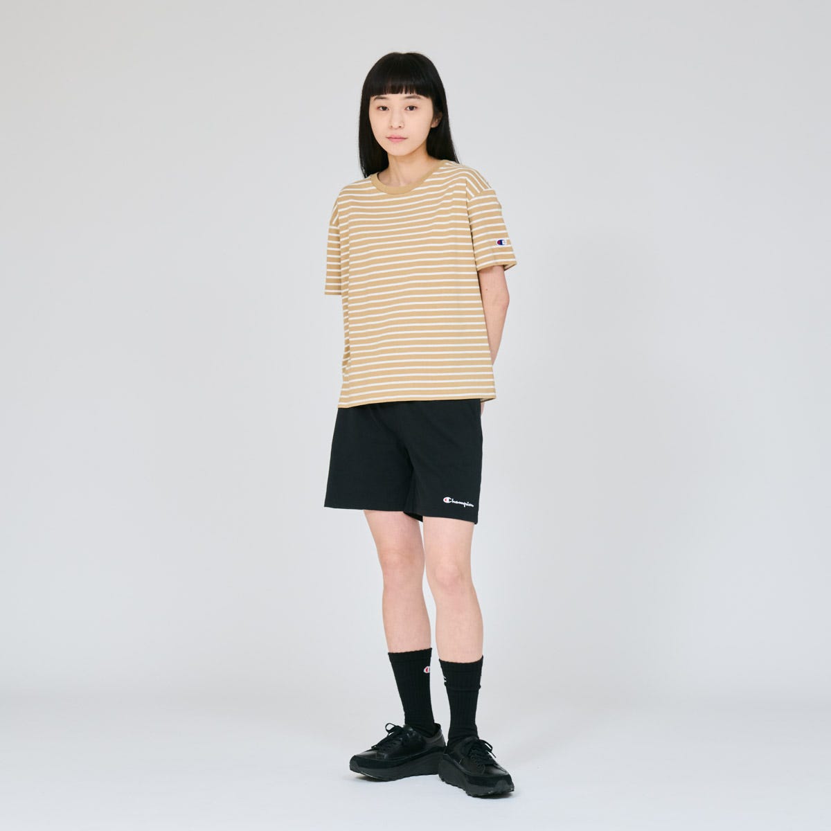 ボーダーショートスリーブポケットTシャツ (CW-D328)