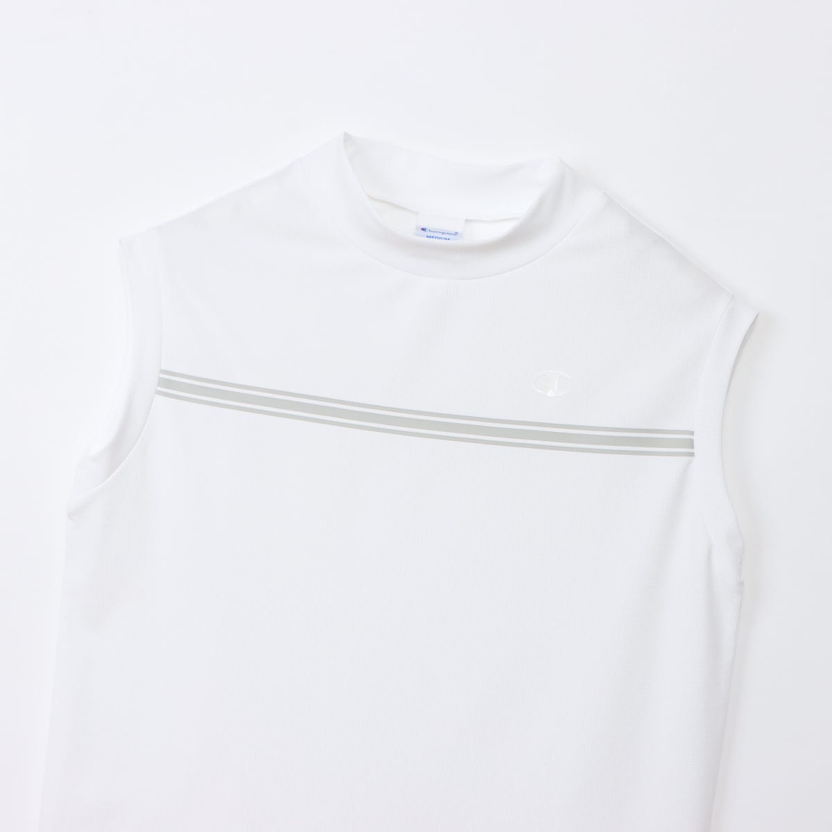 スリーブレスモックネックシャツ