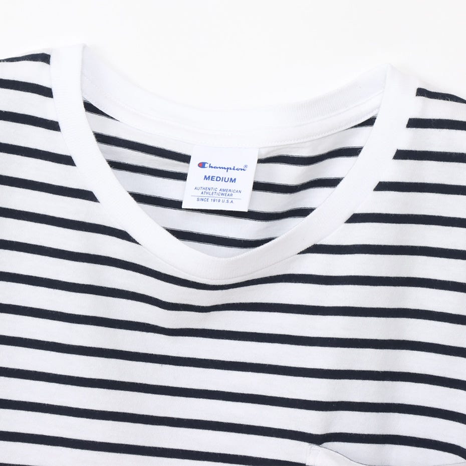ボーダーショートスリーブポケットTシャツ (CW-X343)