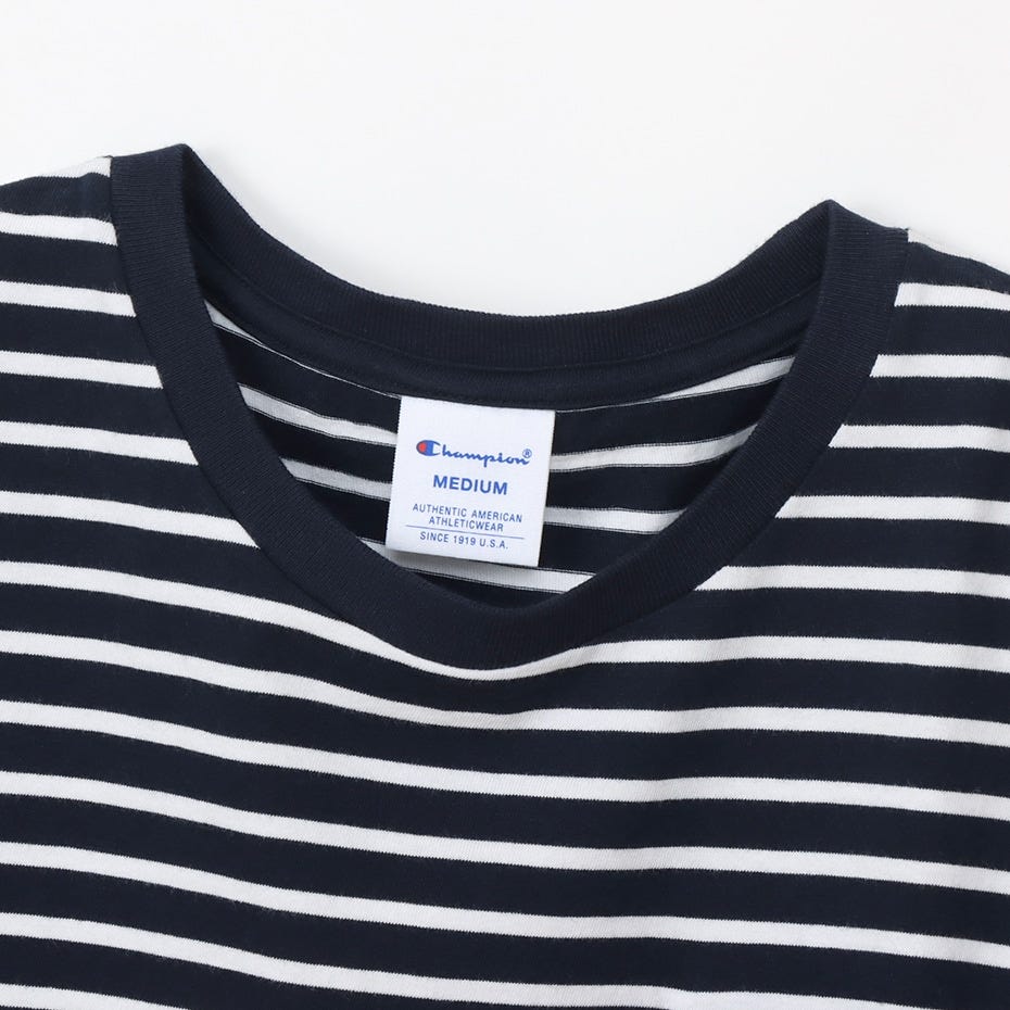 ボーダーショートスリーブポケットTシャツ (CW-X343)