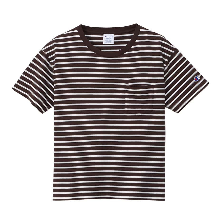 ボーダーショートスリーブポケットTシャツ (CW-X343)