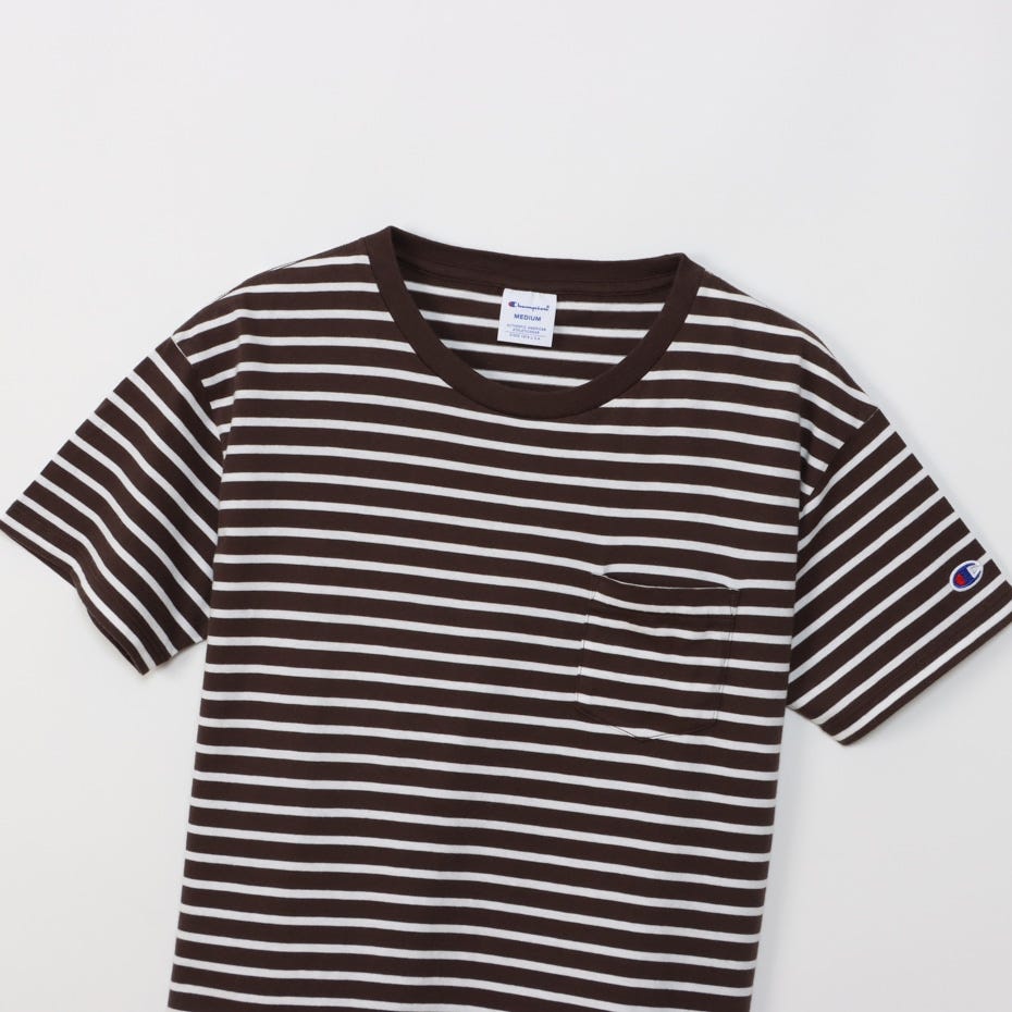 ボーダーショートスリーブポケットTシャツ (CW-X343)