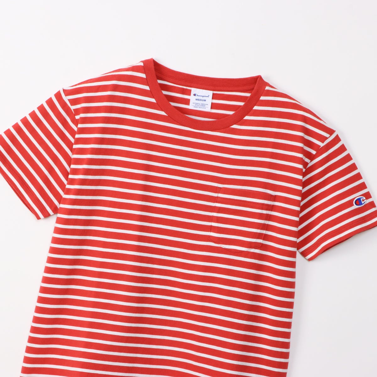 ボーダーショートスリーブポケットTシャツ (CW-X343)