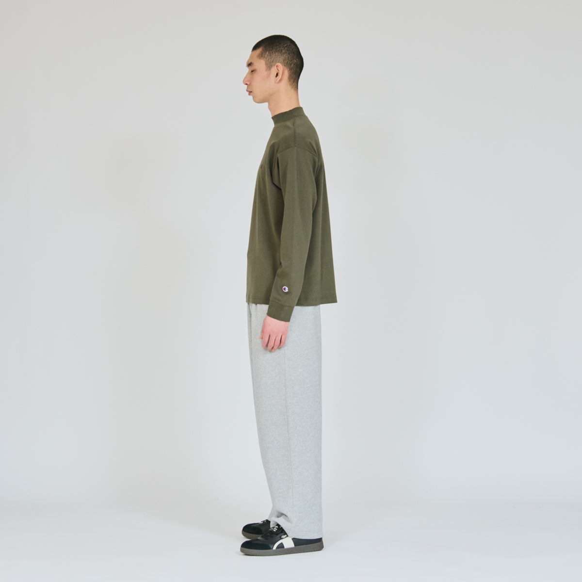 モックネックロングスリーブTシャツ (C3-C427L)