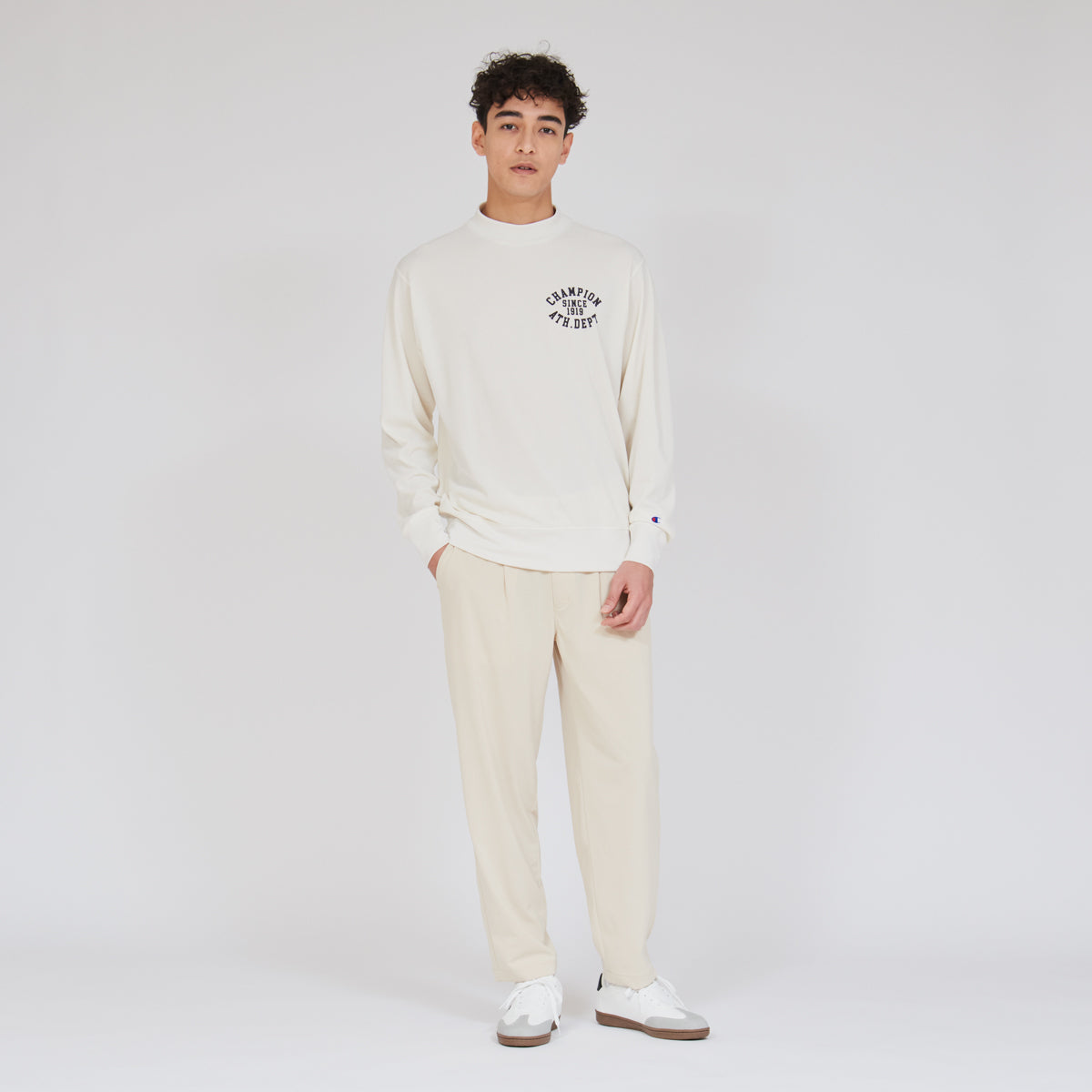 ロングスリーブモックネックシャツ (C3-EG401)